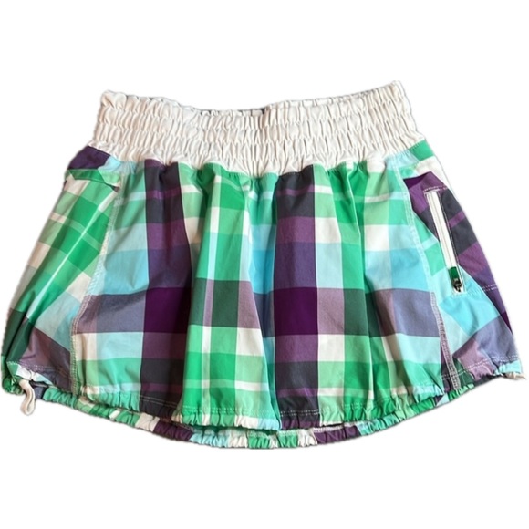 🎯Lululemon Tracker Skort Skirt Foxy Plaid Size 4 - Picture 2 of 12